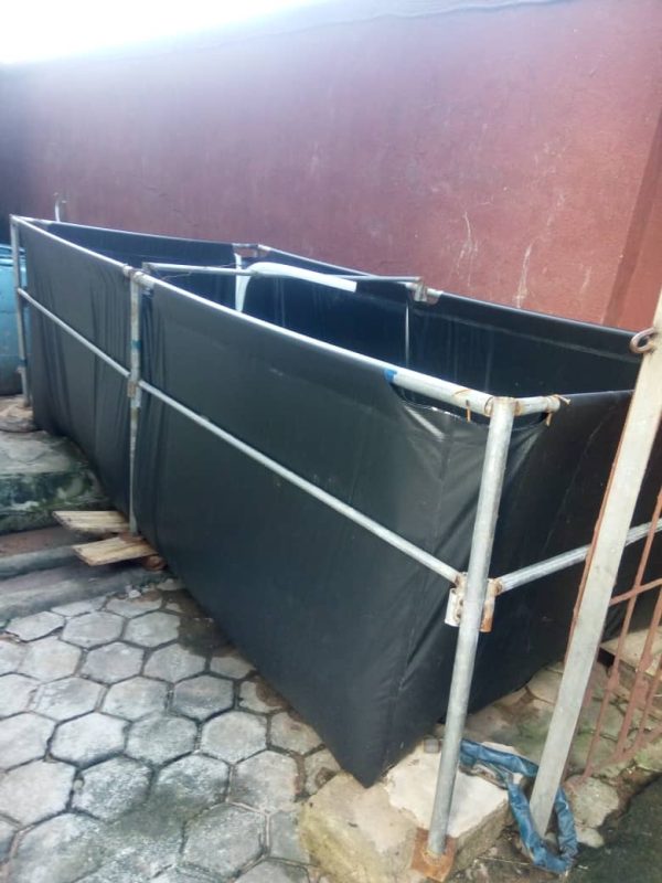 Mobile fish pond constructed with reinforced tarpaulin from Benuwatts